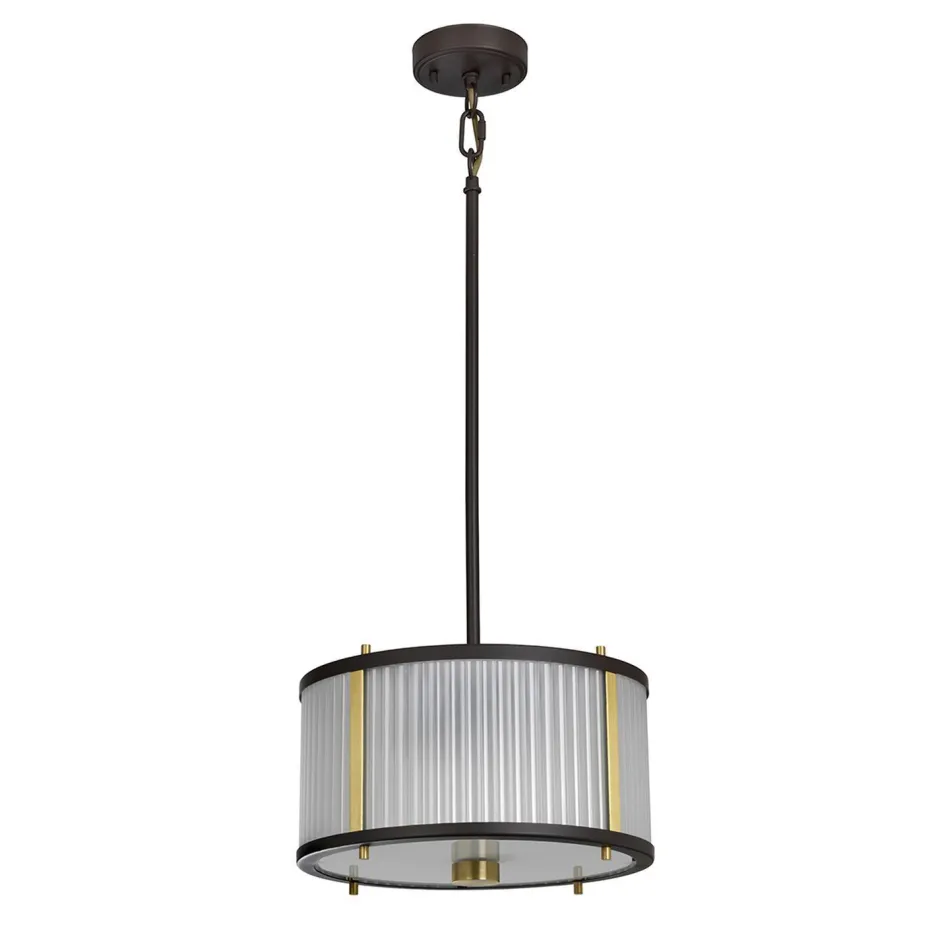 Elstead Hängelampe Glas Metall in Braun Klar verstellbar< Wohnzimmerlampen|Glaslampen