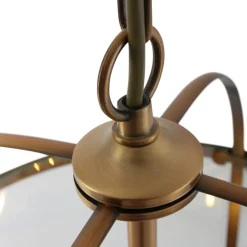 Hängelampen|Bürolampen*Steinhauer Hängelampe Glas Metall in Bronze B:31 cm E14 stilvoll