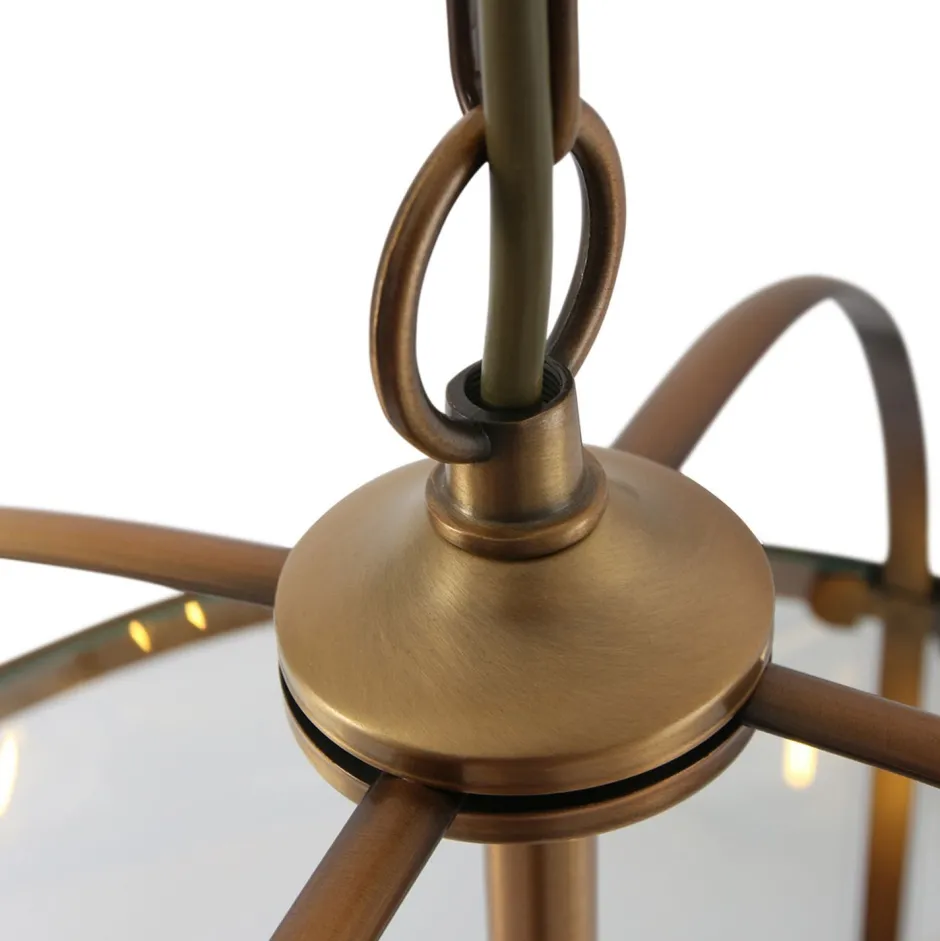 Hängelampen|Bürolampen*Steinhauer Hängelampe Glas Metall in Bronze B:31 cm E14 stilvoll