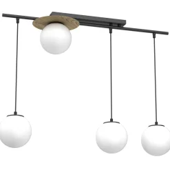 Hängelampen|Bürolampen*Luminex Hängelampe Glas Metall L:89 cm E27 Modern gemütlich
