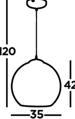 Hängelampen|Esszimmer Lampen*Searchlight Hängelampe Glas rund Ø 35 cm E27 in Messing Antik Bernstein