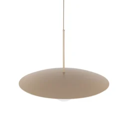 Hängelampen|Bürolampen*TK Lighting Hängelampe Glasschirm Metall rund Ø65 cm E27 Sandgrau