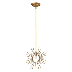 Elstead Hängelampe Gold B: 30,5 cm H: max. 127 cm Metall Kristall< Wohnzimmerlampen|Esszimmer Lampen