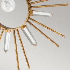 Elstead Hängelampe Gold B: 30,5 cm H: max. 127 cm Metall Kristall< Wohnzimmerlampen|Esszimmer Lampen