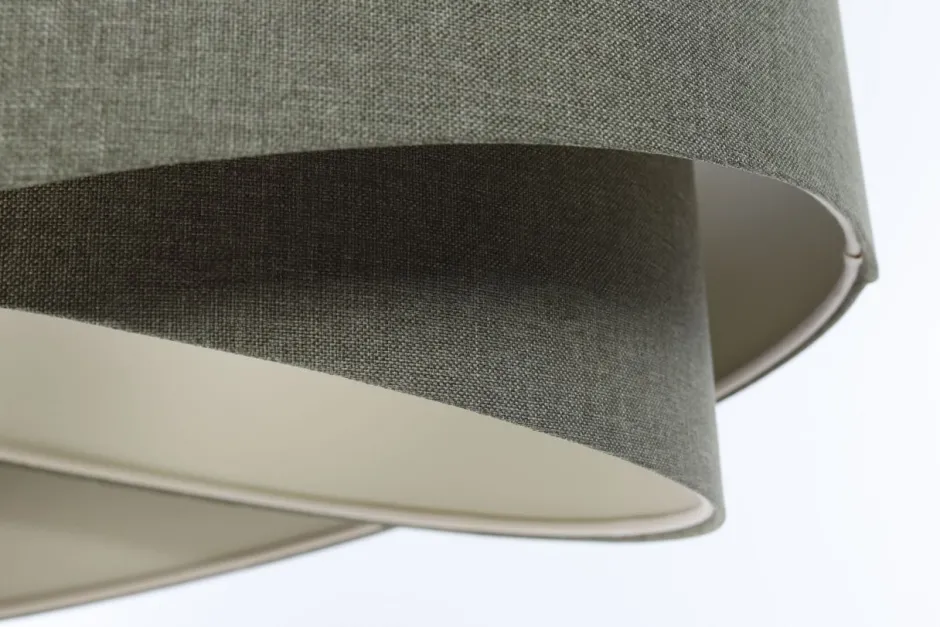 BPS Koncept Hängelampe Grau E27 rund Ø 60 cm Stoff Modern verstellbar< Hängelampen|Bürolampen