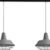 Hängelampen|Industrie Lampen*Masterlight Hängelampe Grau Groß Ø45cm Ziergitter L:130cm Loft