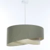 BPS Koncept Hängelampe Grün Creme E27 rund Ø 45 cm Stoff Modern< Hängelampen|Bürolampen