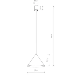 Hängelampen|Schlafzimmer Lampen*Nowodvorski Hängelampe GU10 Hellgrau höhenverstellbar Ø 35 cm