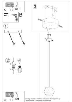 Hängelampen|Wohnzimmerlampen*Sollux Hängelampe Holz geometrisch klein GU10 wohnlich ALBALI
