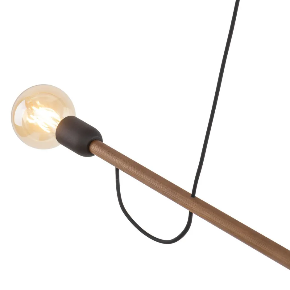 TK Lighting Hängelampe Holz Metall 93 cm lang H: max. 160 cm 2x E27< Hängelampen|Esszimmer Lampen