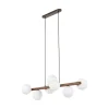 Hängelampen|Bürolampen*TK Lighting Hängelampe Holz Metall Glas L: 90 cm H: max. 125 cm 7x G9
