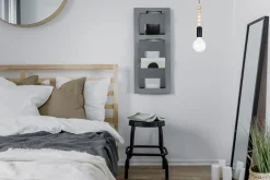 Hängelampen|Bürolampen*Belis Hängelampe Holz Metall Schwarz E27 Ø10 cm rund wohnlich