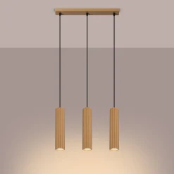 Sollux Hängelampe in Gold B: 45 cm H: max. 98 cm 3-flammig GU10< Hängelampen|Wohnzimmerlampen