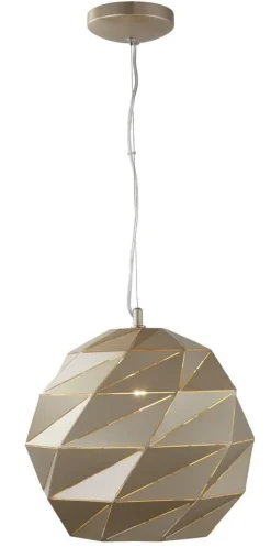 Hängelampen|Wohnzimmerlampen*Searchlight Hängelampe in Gold Metallic E27 D: 32 cm Metall Modern