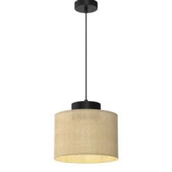 Hängelampen|Bürolampen*Luminex Hängelampe Jute Metall Ø25 cm rund E27 natürlich