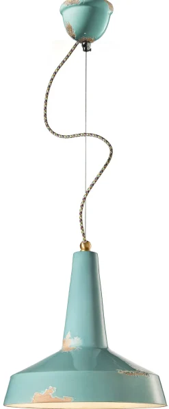 Ferroluce Hängelampe Keramik E27 D: 35 cm H: max. 133 cm rund< Bürolampen|Wohnzimmerlampen