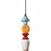 Ferroluce Hängelampe Keramik E27 Gelb Bunt Retro Design< Wohnzimmerlampen|Keramiklampen