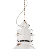 Wohnzimmerlampen|Keramiklampen*Ferroluce Hängelampe Keramik E27 H: max. 140 cm Weiß Shabby Antik