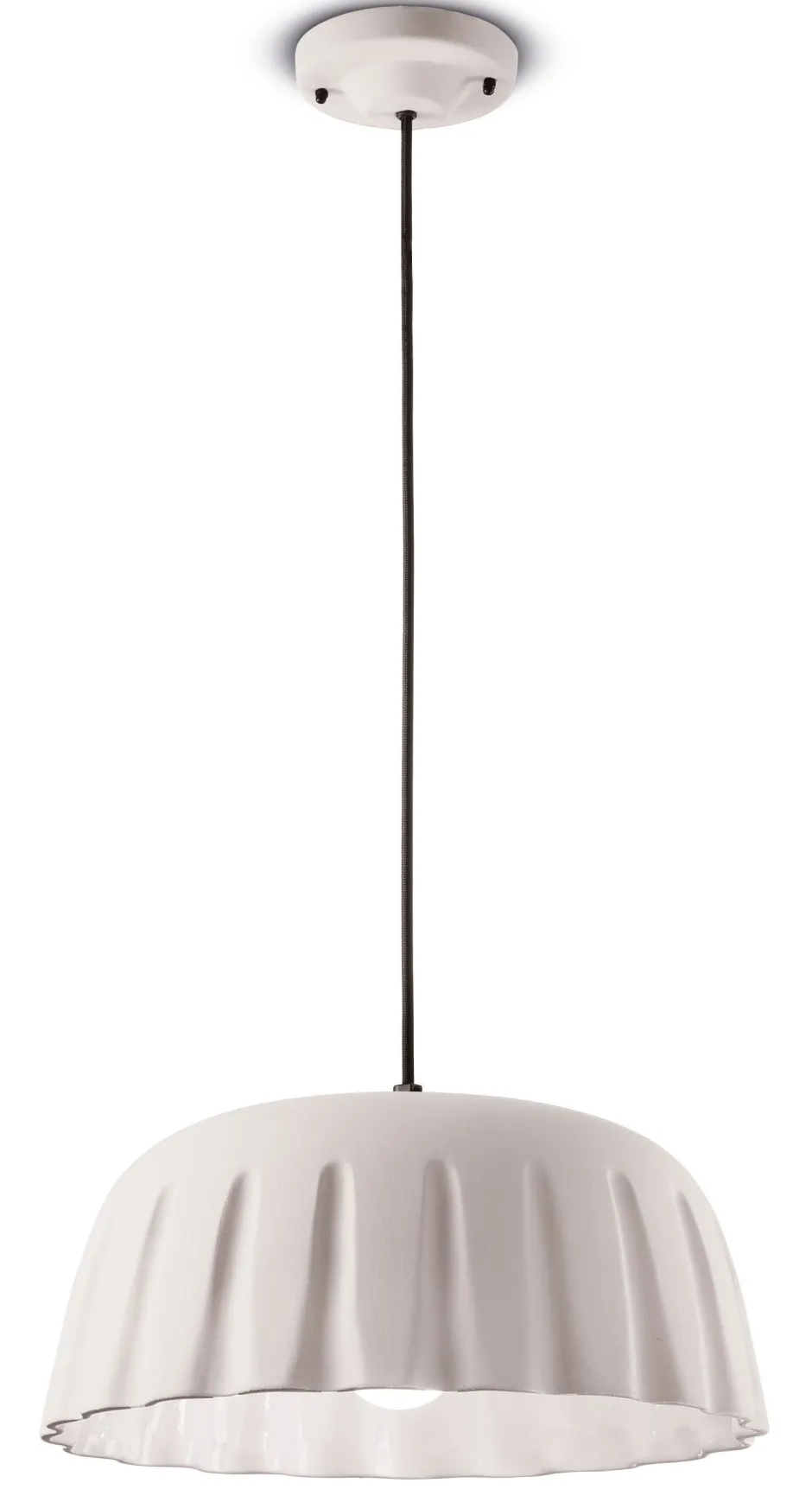 Wohnzimmerlampen|Keramiklampen*Ferroluce Hängelampe Keramik E27 rund D: 40 cm H: max. 138 cm