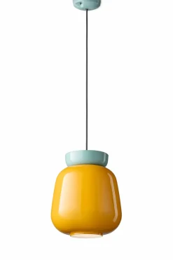 Ferroluce Hängelampe Keramik Glas rund D: 29 cm H: max. 154 cm< Wohnzimmerlampen|Glaslampen