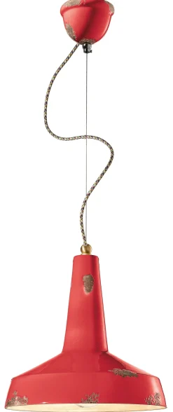 Ferroluce Hängelampe Keramik rund D: 35 cm H: max. 133 cm E27< Bürolampen|Wohnzimmerlampen