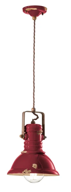 Wohnzimmerlampen|Keramiklampen*Ferroluce Hängelampe Keramik rund D: 23 cm H: max. 150 cm