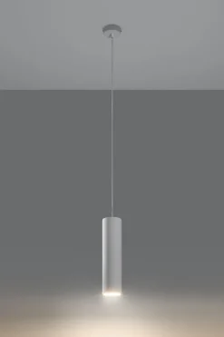 Sollux Hängelampe Keramik Weiß Ø 7,5 cm schmal bemalbar GU10< Wohnzimmerlampen|Keramiklampen