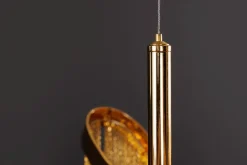 Hängelampen|Bürolampen*Invicta Interior Hängelampe Klassisch Metall in Gold E14 120 cm lang