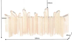 Hängelampen|Bürolampen*Invicta Interior Hängelampe Klassisch Metall in Gold E14 120 cm lang