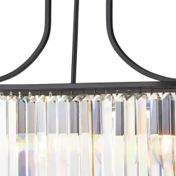 Searchlight Hängelampe Kristall 78 cm lang 5x E14 Metall Glas< Hängelampen|Wohnzimmerlampen