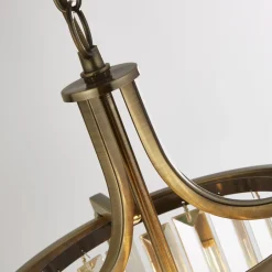 Glaslampen|Rustikale Lampen*Searchlight Hängelampe Kristall Art Déco Ø 26 cm H: max. 1,5 cm 2x E14