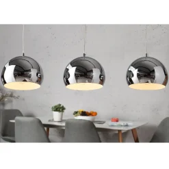 Invicta Interior Hängelampe Kugel Chrom Esszimmer Lampe 3-flammig< Hängelampen|Esszimmer Lampen