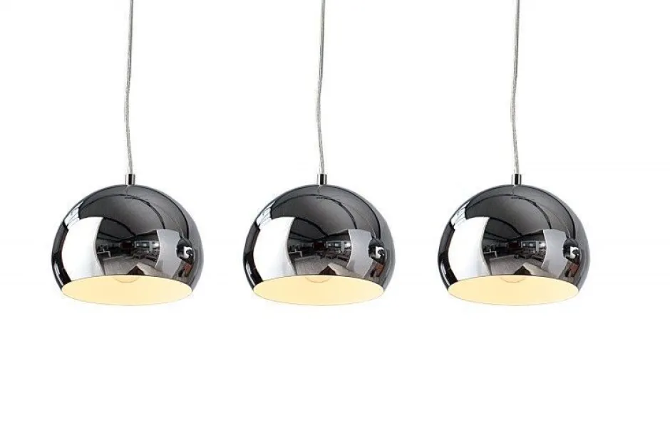 Invicta Interior Hängelampe Kugel Chrom Esszimmer Lampe 3-flammig< Hängelampen|Esszimmer Lampen