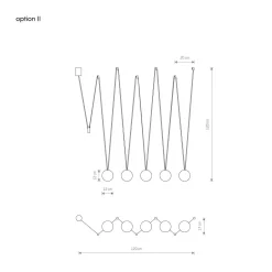 Nowodvorski Hängelampe Kugel Schirme 5-flammig G9 Schwarz Weiß verstellbar< Kugellampen|Glaslampen