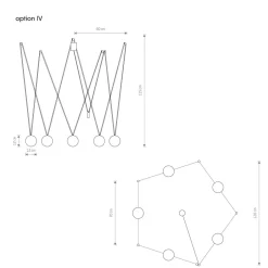 Nowodvorski Hängelampe Kugel Schirme 5-flammig G9 Schwarz Weiß verstellbar< Kugellampen|Glaslampen
