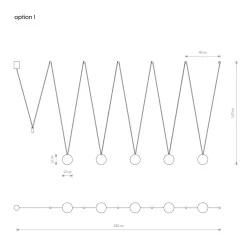 Nowodvorski Hängelampe Kugel Schirme 5-flammig G9 Schwarz Weiß verstellbar< Kugellampen|Glaslampen