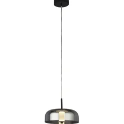 Hängelampen|Led Lampen*Searchlight Hängelampe LED Rauchglas Ø 30 cm rund 3000 K 388 lm