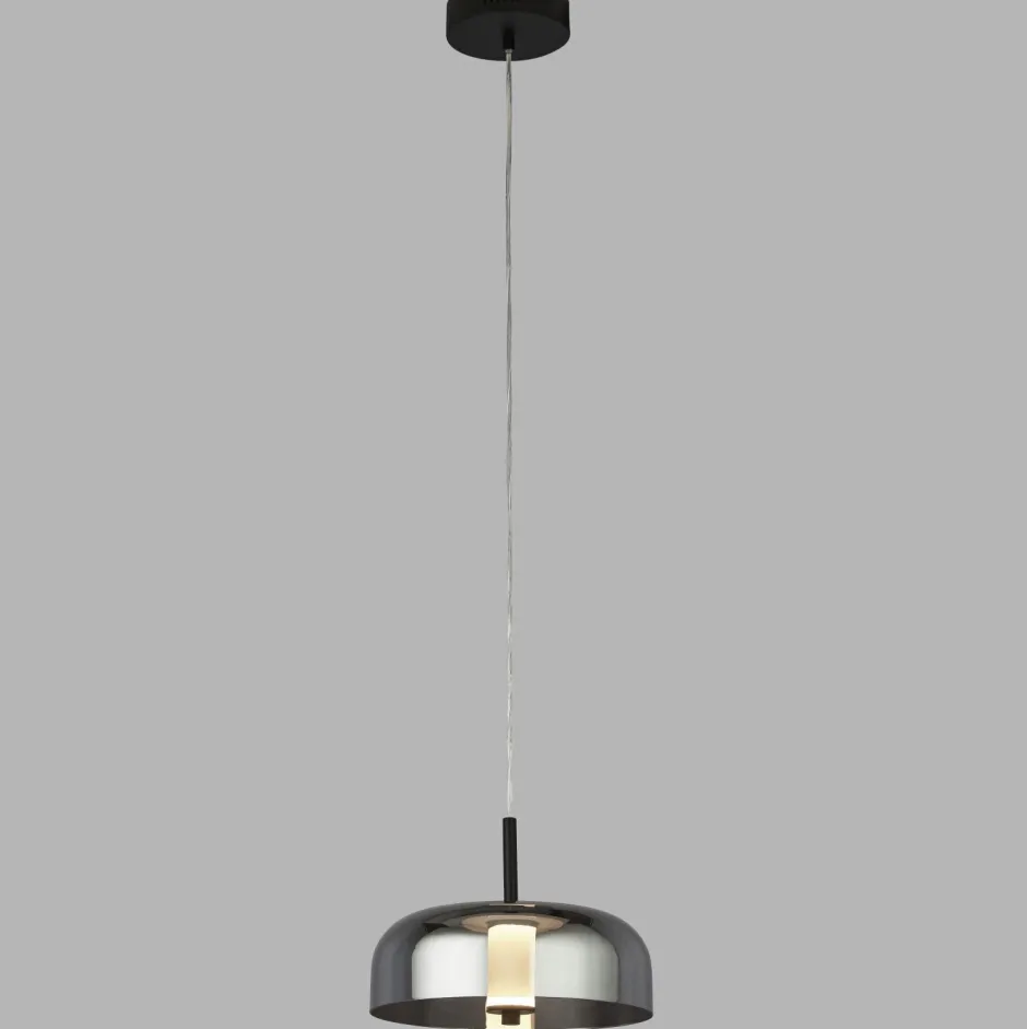 Hängelampen|Led Lampen*Searchlight Hängelampe LED Rauchglas Ø 30 cm rund 3000 K 388 lm