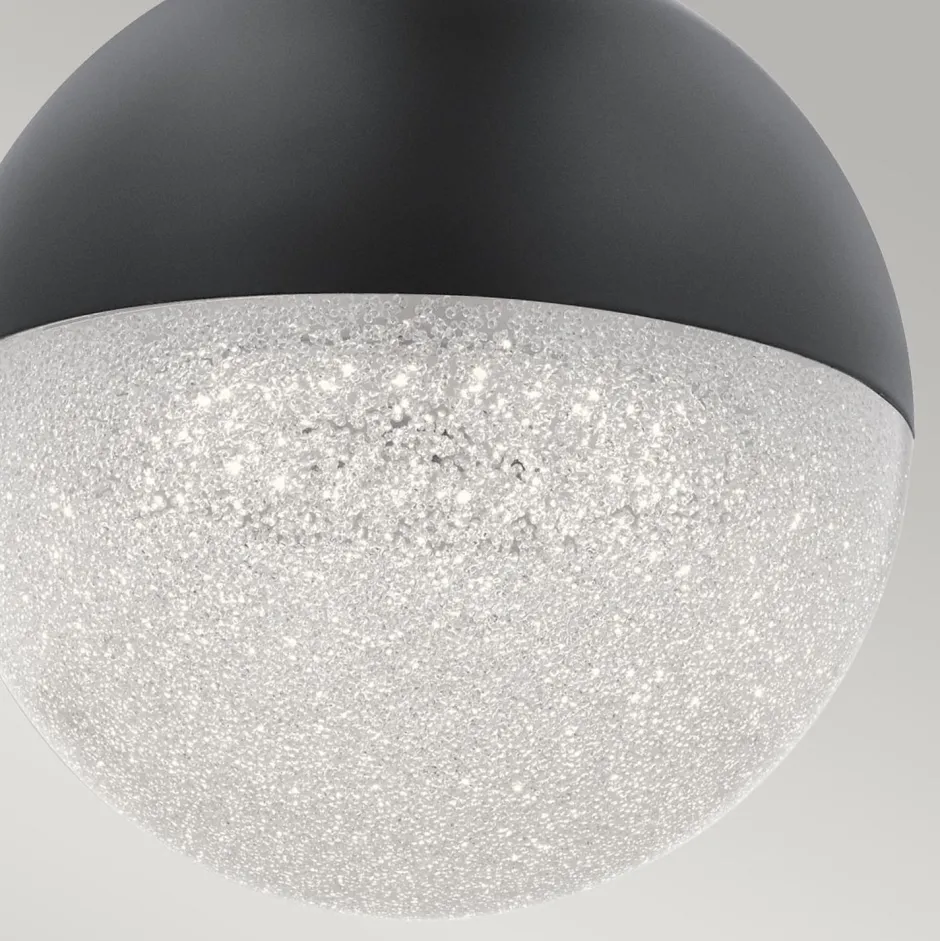 Elstead Hängelampe LED rund D: 20 cm Kugelschirm Schwarz< Hängelampen|Led Lampen