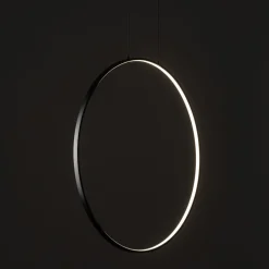 Led Lampen|Schlafzimmer Lampen*Nowodvorski Hängelampe LED Schwarz 3000 K 560 lm Ring Ø 45 cm