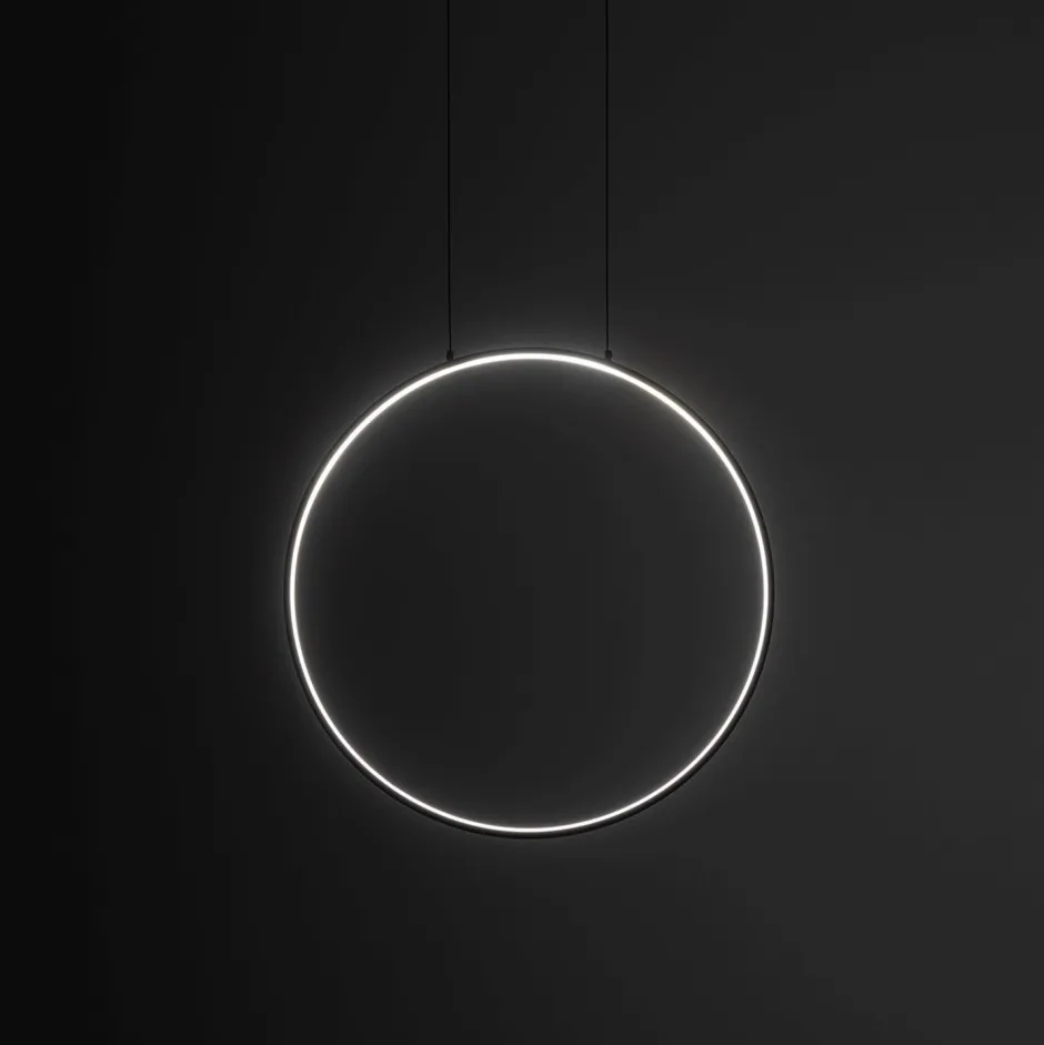 Led Lampen|Schlafzimmer Lampen*Nowodvorski Hängelampe LED Schwarz 3000 K 560 lm Ring Ø 45 cm