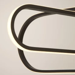 Hängelampen|Led Lampen*Searchlight Hängelampe LED Schwarz einstellbare Lichtfarbe B: 80 cm