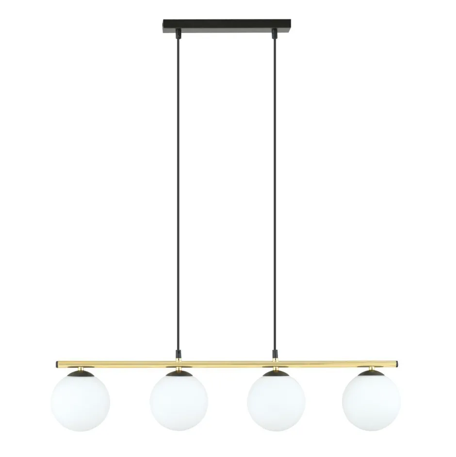 Emibig Hängelampe länglich Kugelschirm verstellbar 4x E14< Hängelampen|Küchenlampen