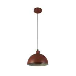 Wohnzimmerlampen|Esszimmer Lampen*Searchlight Hängelampe Loft E27 Ø25 cm rund Metallschirm in Orange