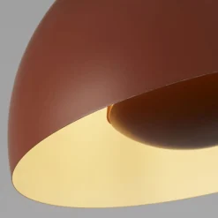 Wohnzimmerlampen|Esszimmer Lampen*Searchlight Hängelampe Loft E27 Ø25 cm rund Metallschirm in Orange