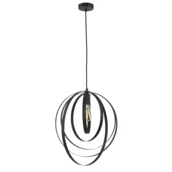 Hängelampen|Esszimmer Lampen*Luminex Hängelampe MAE Metall rund Modern verstellbar für E27