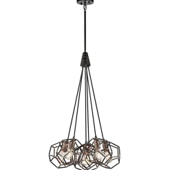 Hängelampen|Industrie Lampen*Elstead Hängelampe MALIA Stahl verstellbar Ø58cm Leuchte