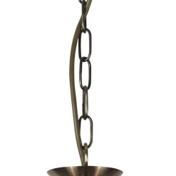 Hängelampen|Esszimmer Lampen*Searchlight Hängelampe Messing antik Klar Ø 56 cm Metall Glas 3x E27