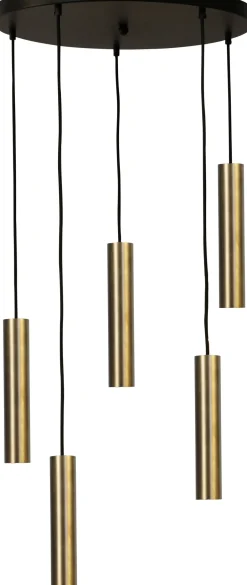 Hängelampen|Wohnzimmerlampen*Masterlight Hängelampe Messing Schwarz Metall GU10 Esszimmer