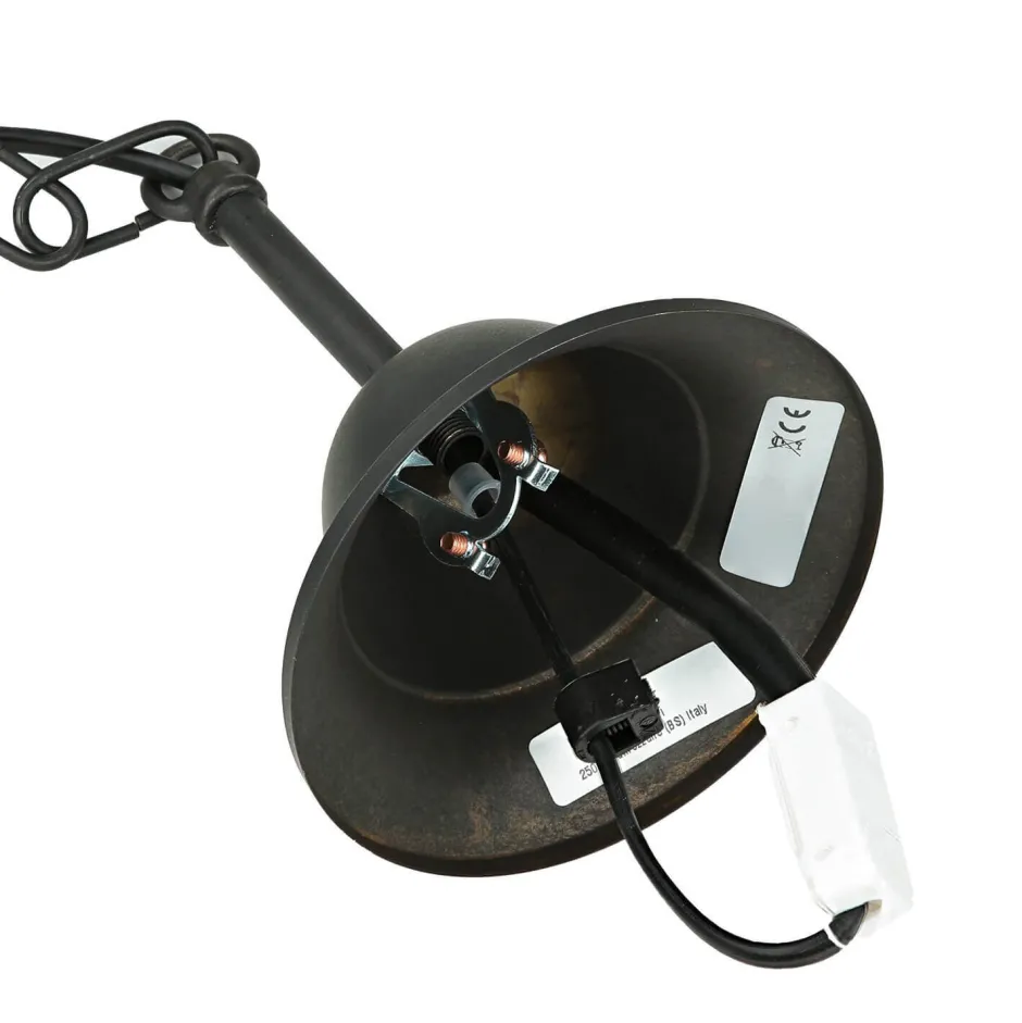 Wohnzimmerlampen|Metall Lampen*Giovanni Battista Hängelampe Messing Vintage E27 in Bronze